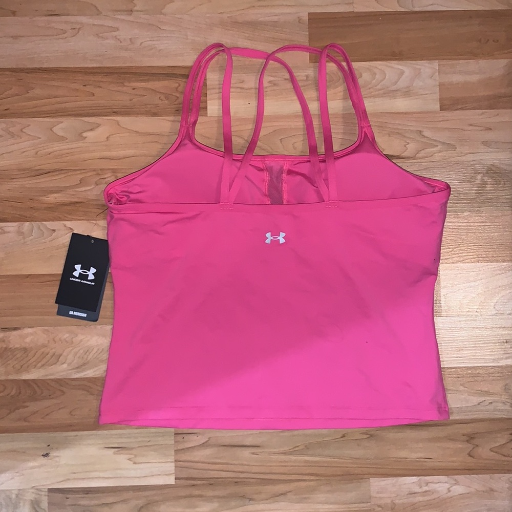 Under Armour | Pink Cross back Tank Top Size Large - Picture 2 of 5